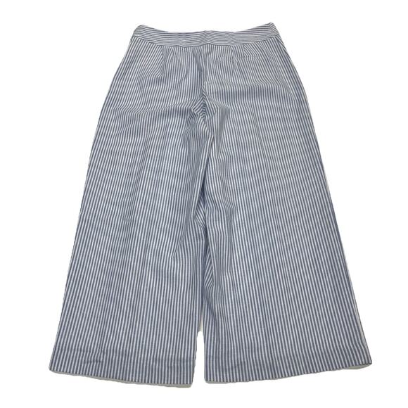Talbots Striped Wide Leg Pants in Blue and White - Picture 2 of 11